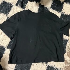 a new day Black Pocket Tee